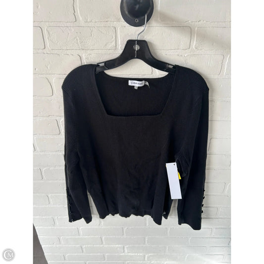 Sweater By Calvin Klein In Black, Size: Xl