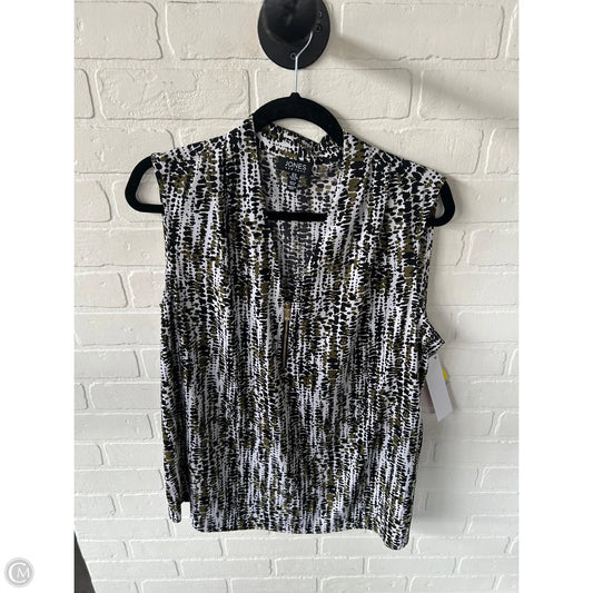 Top Sleeveless By Jones And Co In Black & Green, Size: Xl