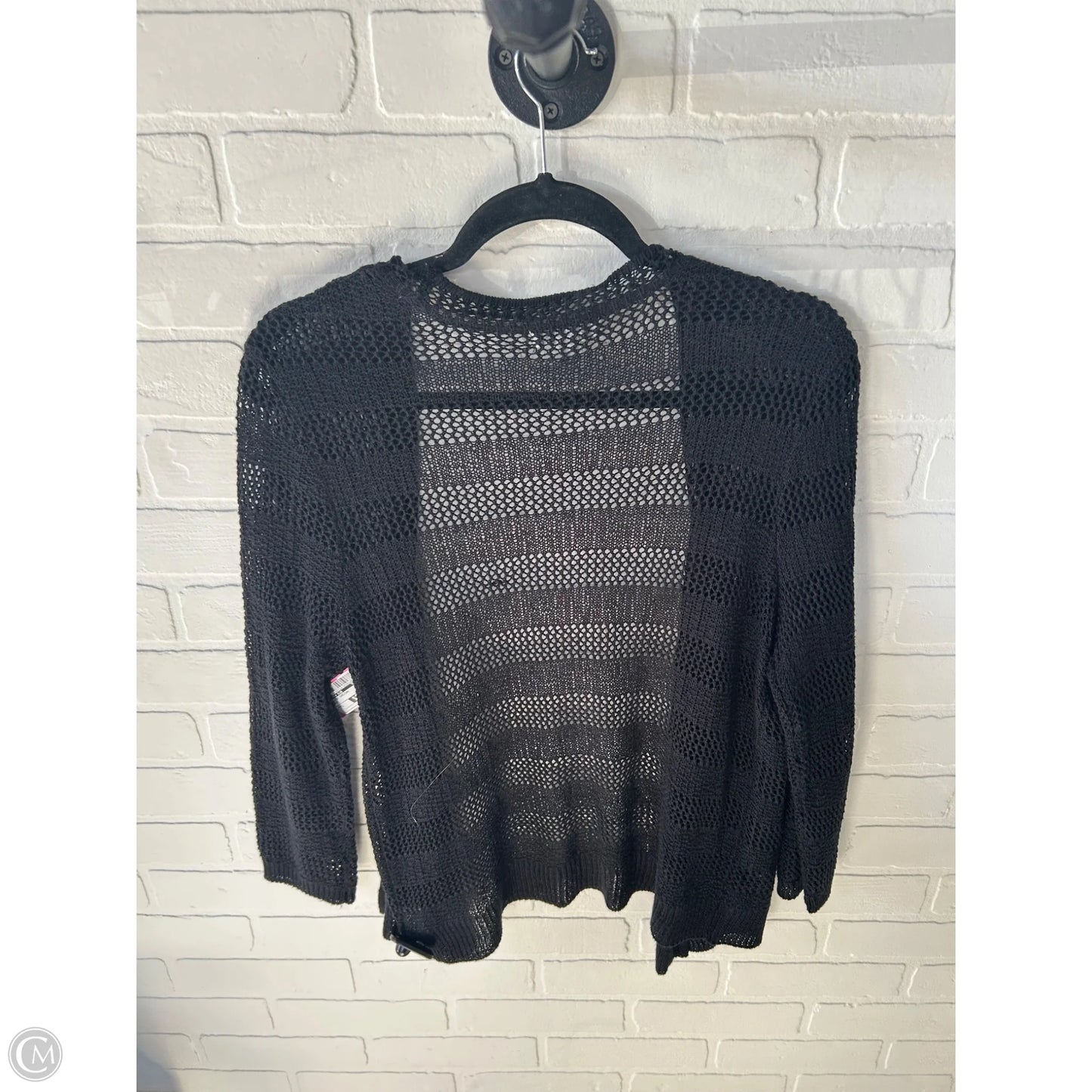 Sweater Cardigan By Charter Club In Black, Size: L