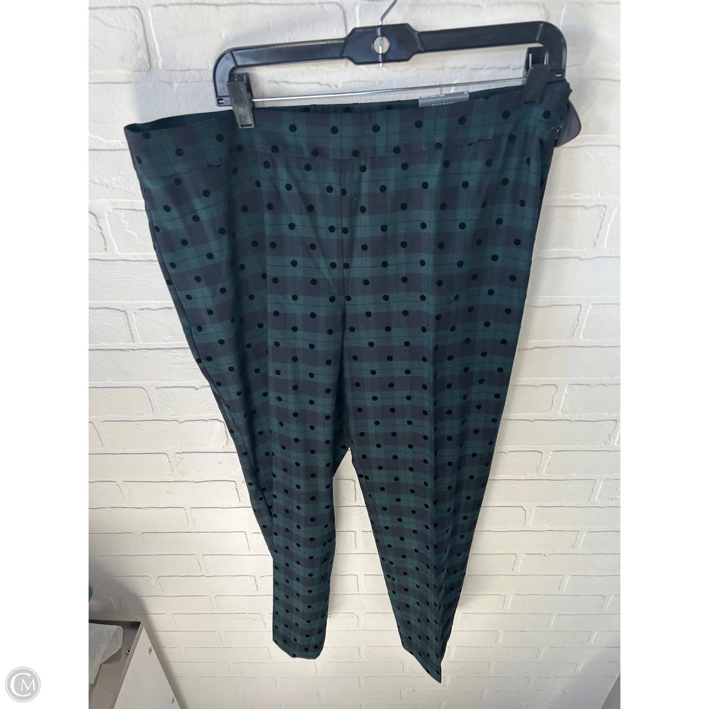Pants Dress By Talbots In Black & Green, Size: 14