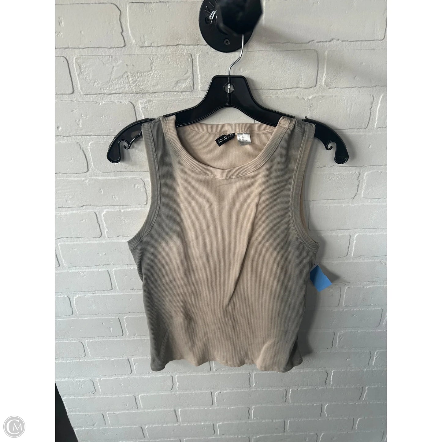 Top Sleeveless Basic By Divided In Grey & Tan, Size: Xl
