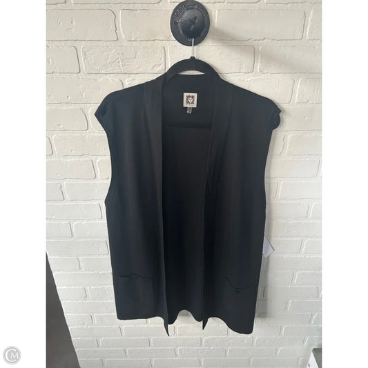 Vest Sweater By Anne Klein In Black, Size: L