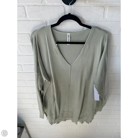 Sweater By Zenana In Green, Size: 1x