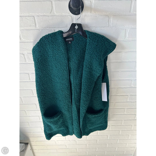 Sweater Cardigan By Zenana In Green, Size: L