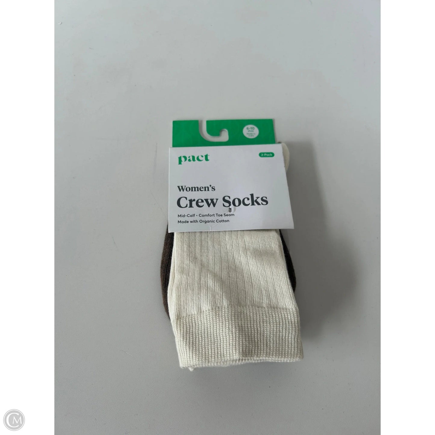 Socks By Pact In Brown & Cream, Size: 0