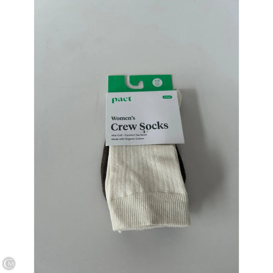 Socks By Pact In Brown & Cream, Size: 0