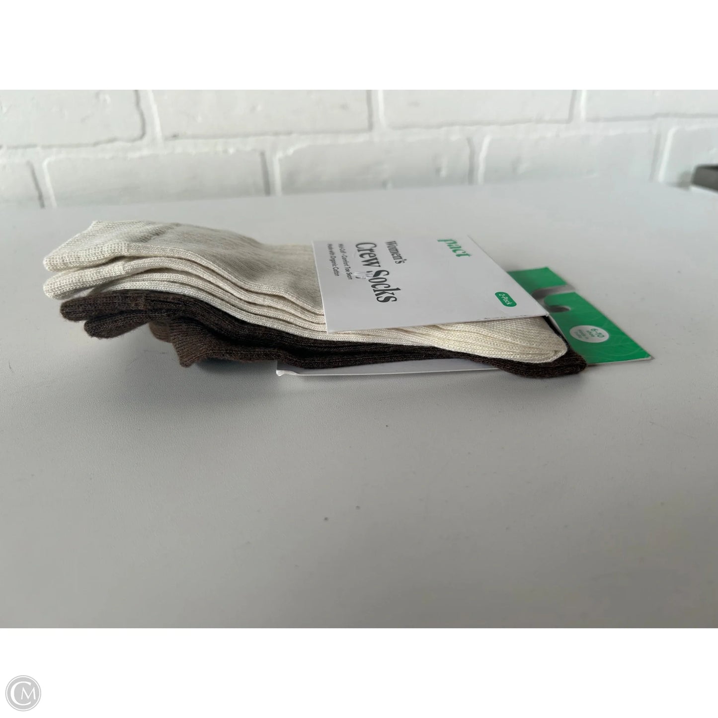 Socks By Pact In Brown & Cream, Size: 0