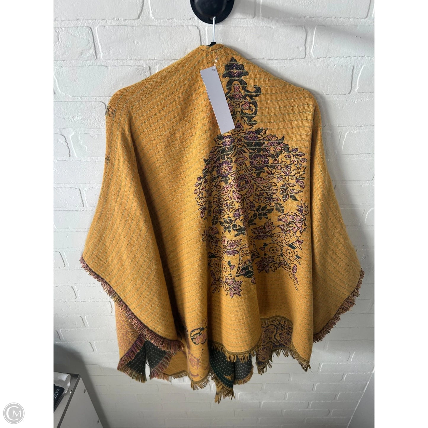 Shawl By Clothes Mentor In Green & Yellow, Size: Osfm