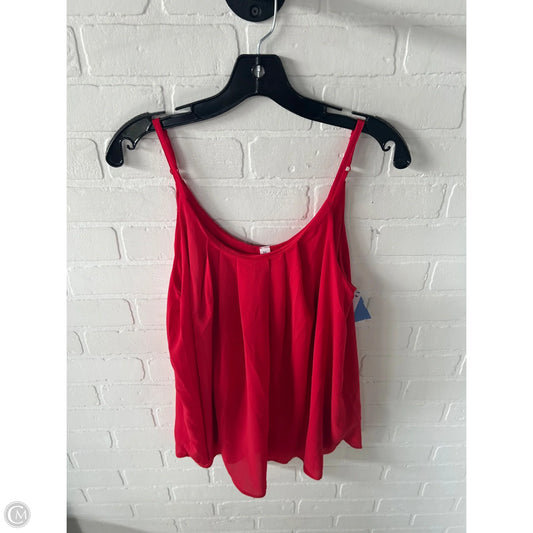 Blouse Sleeveless By Zenana Outfitters In Red, Size: S