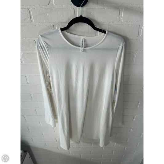 Tunic Long Sleeve By Zenana In White, Size: L