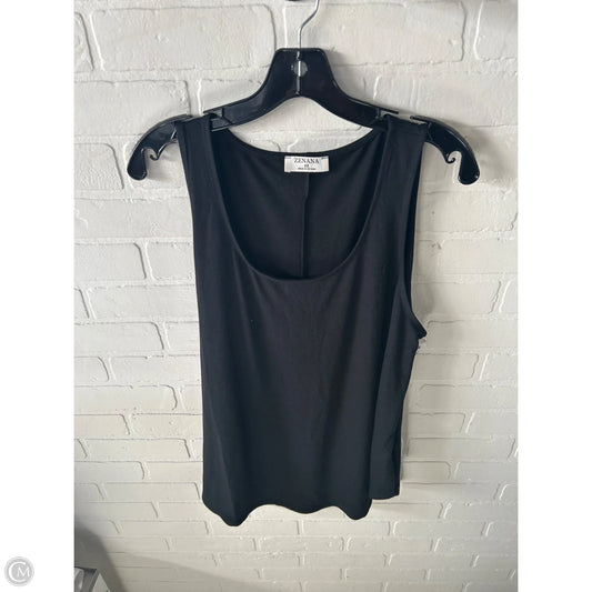 Top Sleeveless Basic By Zenana In Black, Size: 2x