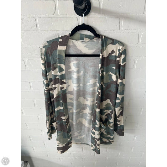 Cardigan By Zenana In Camouflage Print, Size: S