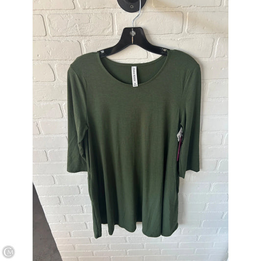 Tunic Long Sleeve By Zenana In Green, Size: M