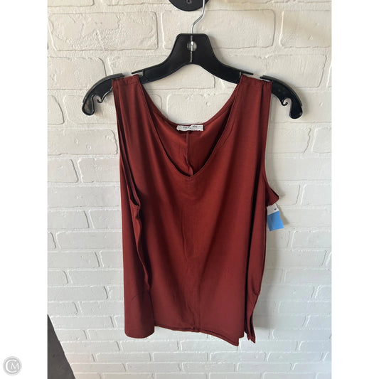 Top Sleeveless By Zenana In Brown, Size: 2x