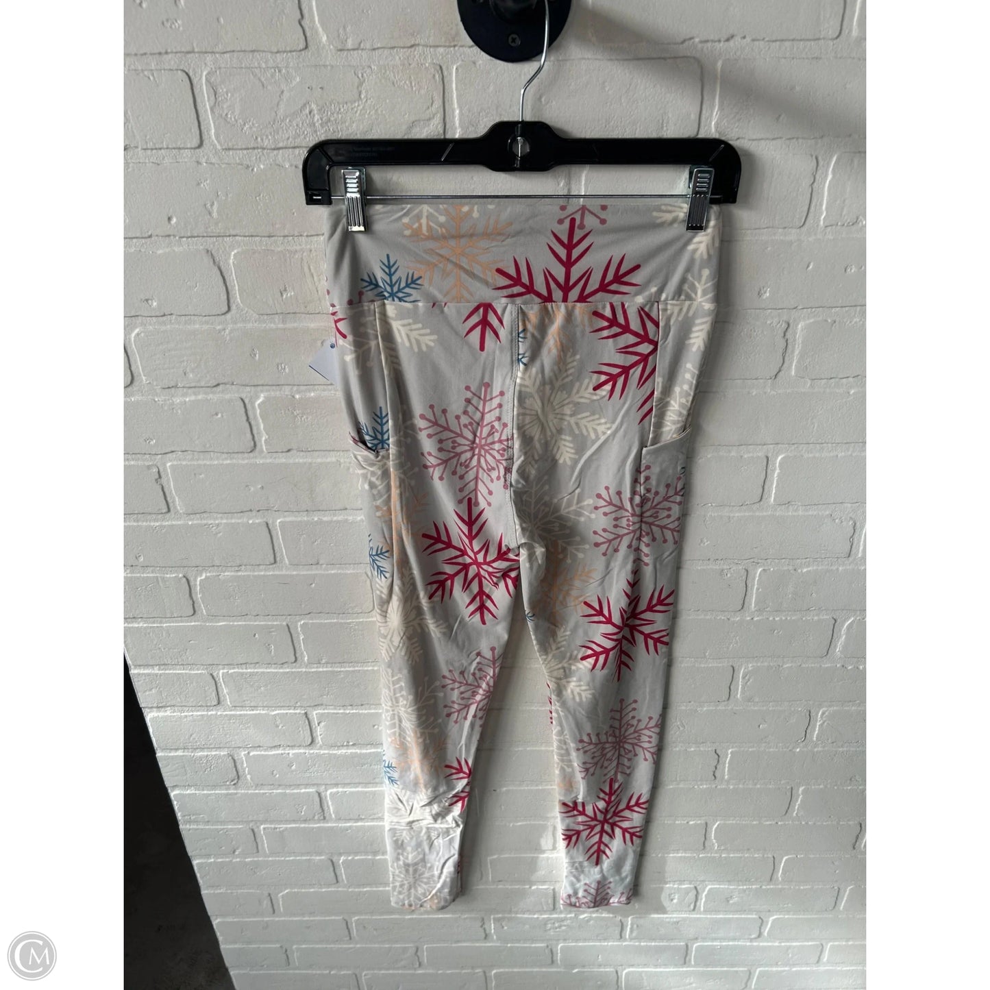 Pants Leggings By Cme In Grey & Red, Size: 6