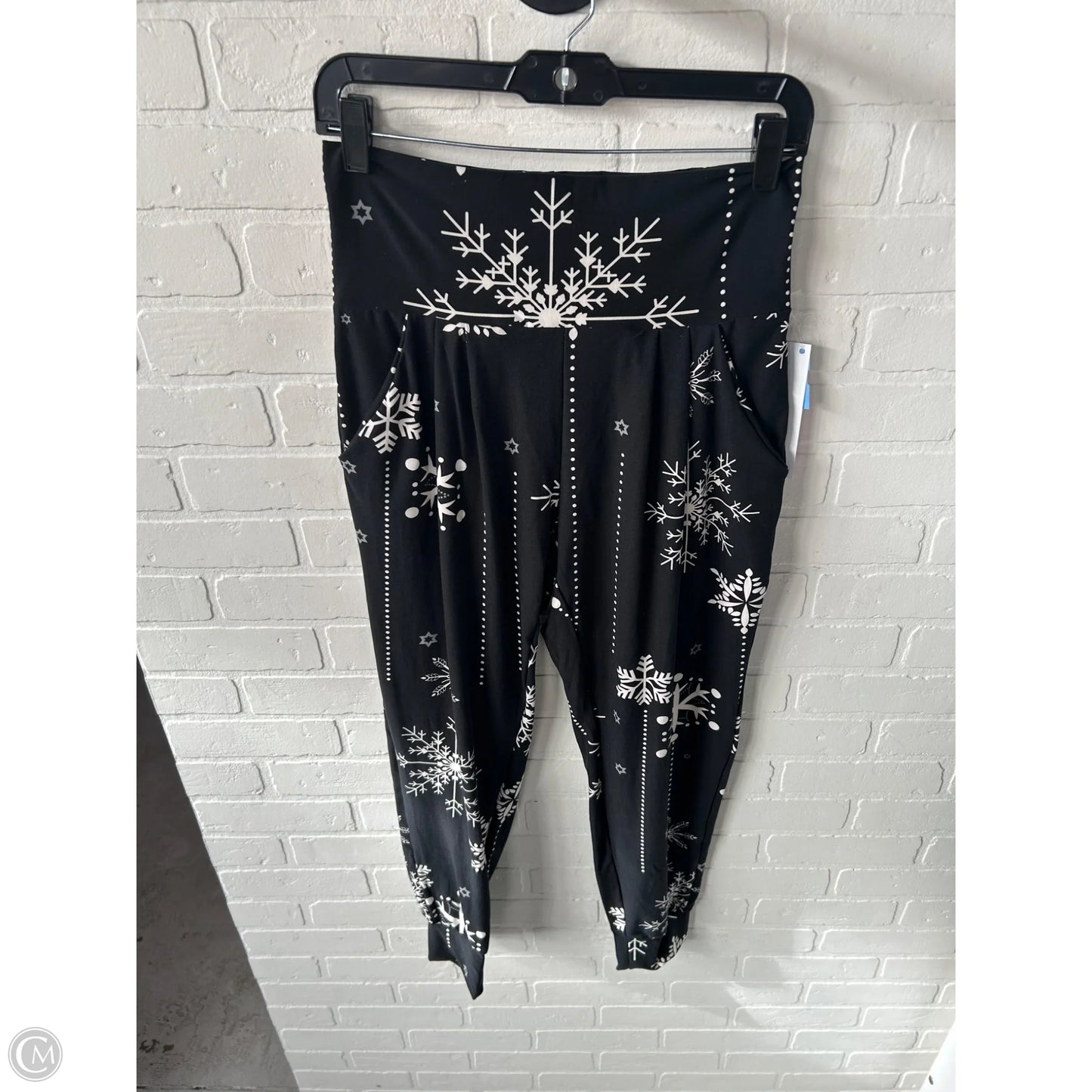 Pants Joggers By Cme In Black & White, Size: 12