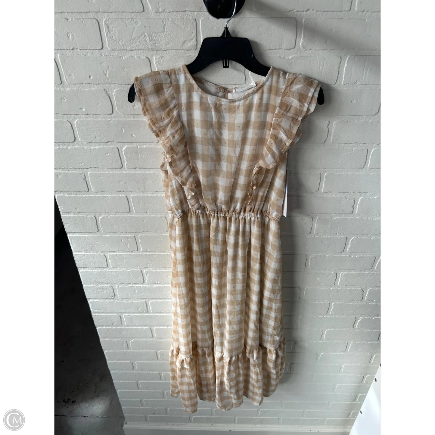 Dress Work By In Loom In Tan & White, Size: S
