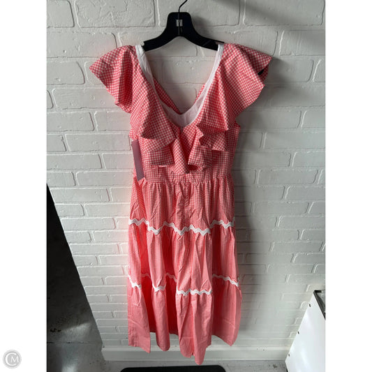 Dress Work By Sunday Up In Orange & White, Size: S