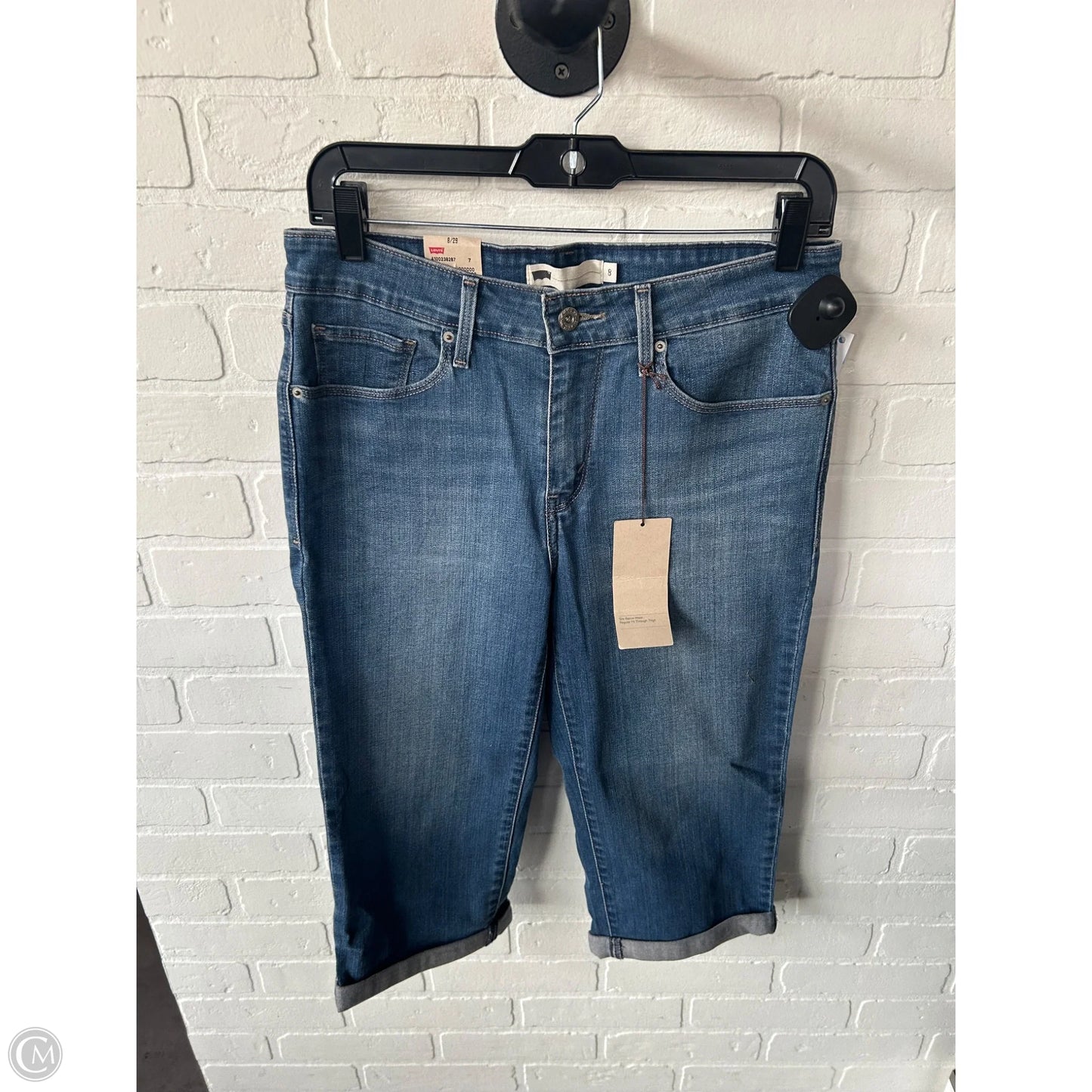 Capris By Levis In Blue Denim, Size: 8