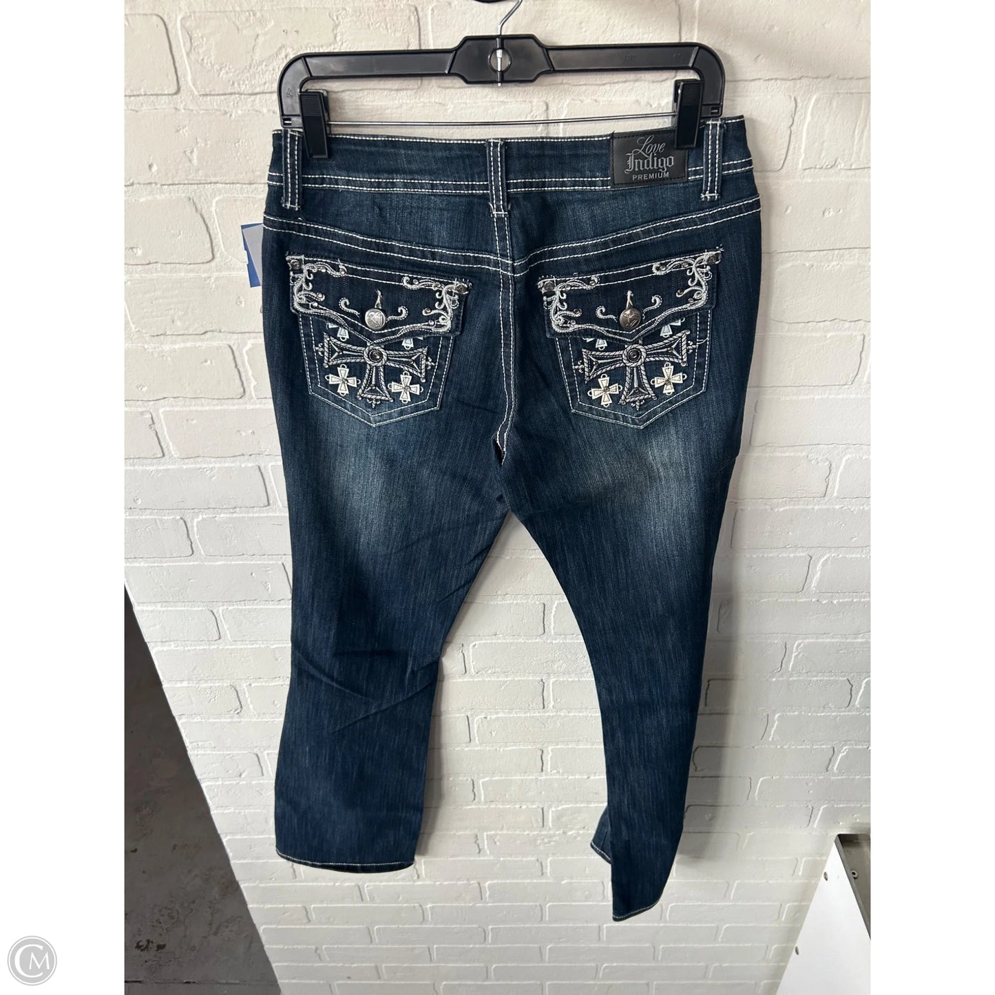 Jeans Boot Cut By Love Indigo In Blue Denim, Size: 6