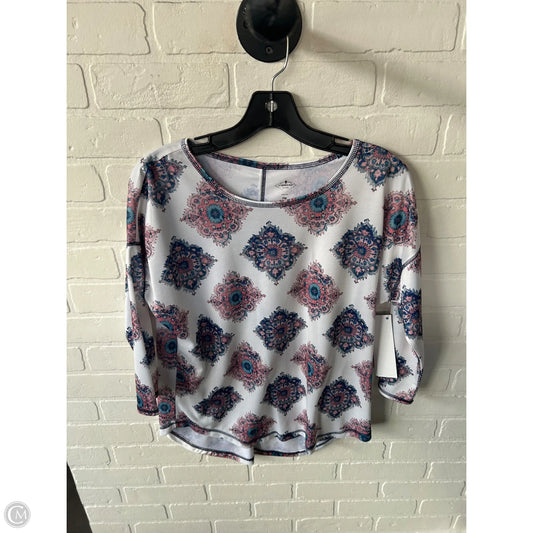 Top 3/4 Sleeve By St Johns Bay In Blue & Pink, Size: Mp