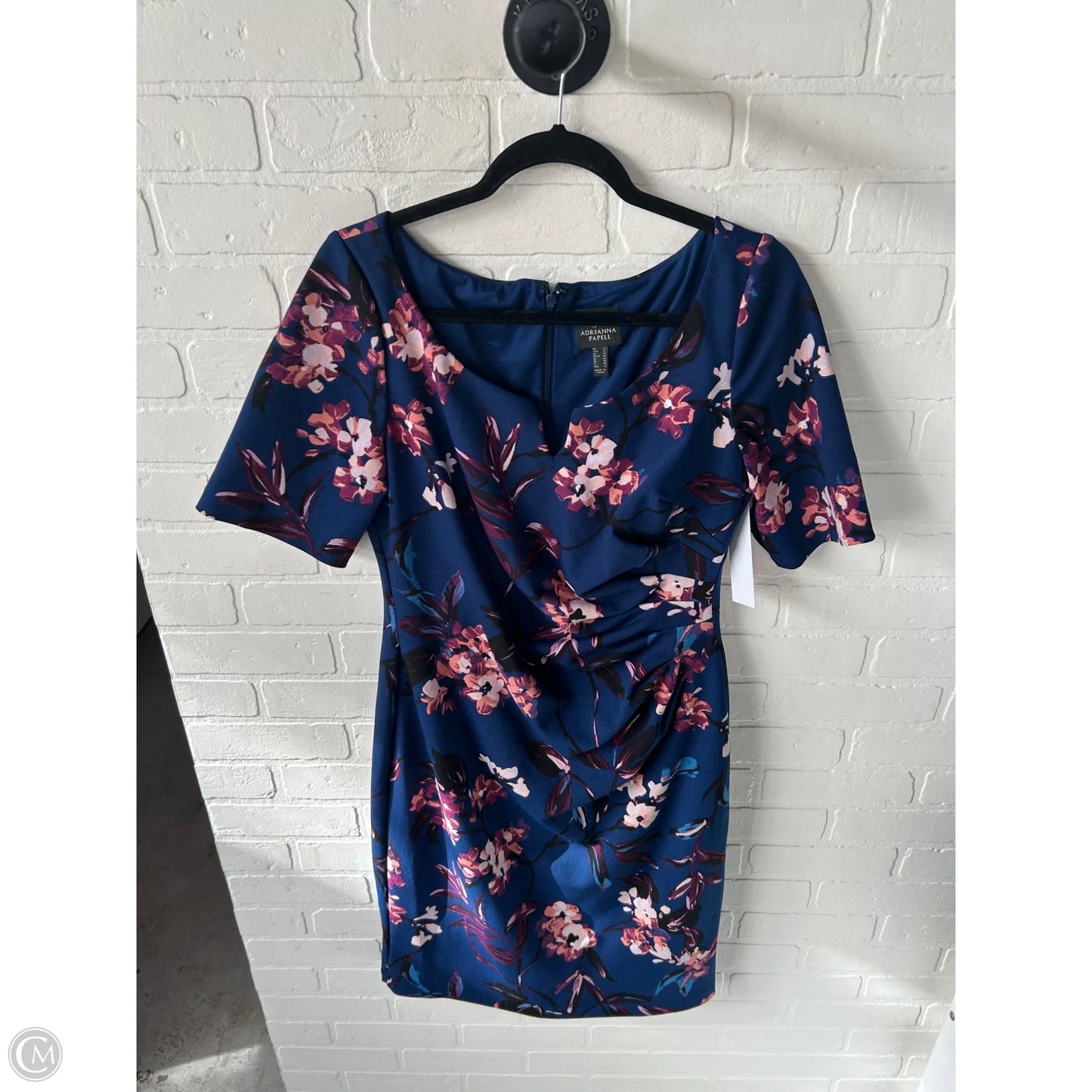 Dress Work By Adrianna Papell In Blue & Pink, Size: L