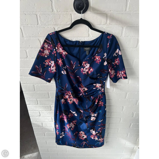Dress Work By Adrianna Papell In Blue & Pink, Size: L