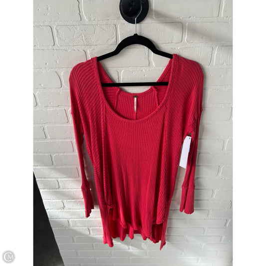 Tunic Long Sleeve By Free People In Coral, Size: L