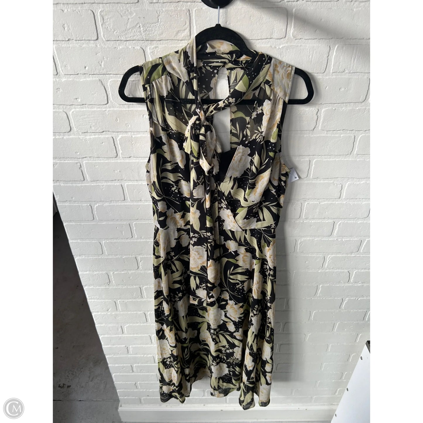 Dress Party Long By White House Black Market In Black & Yellow, Size: L