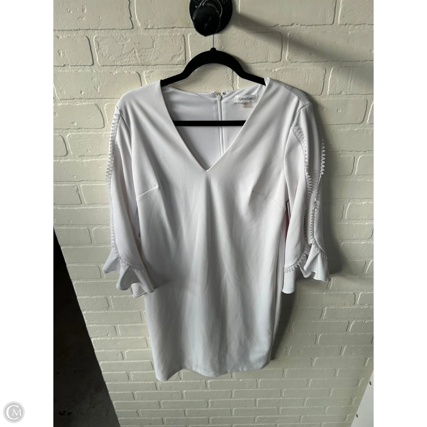 Dress Work By Calvin Klein In White, Size: L