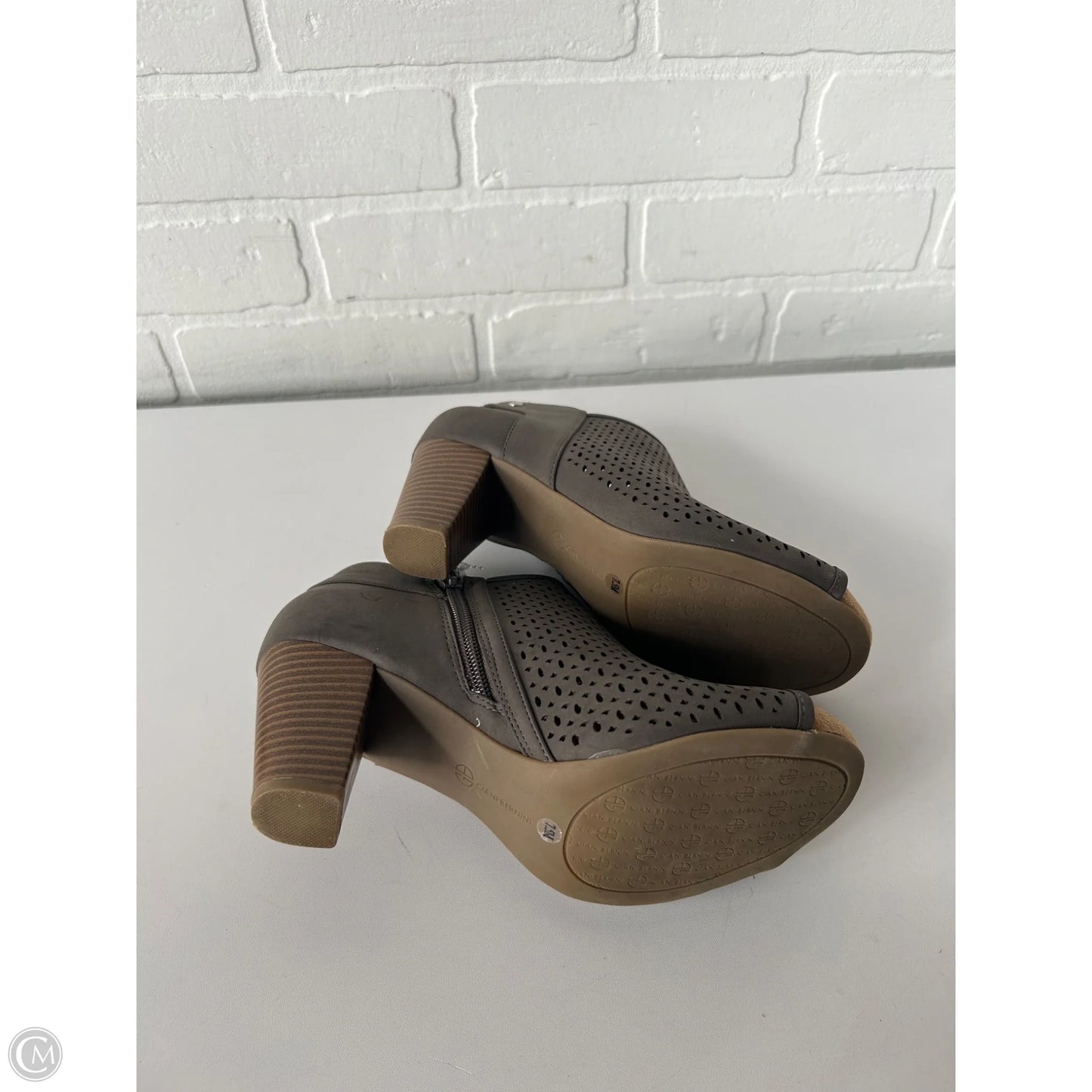 Sandals Heels Block By Gianni Bini In Brown, Size: 7.5