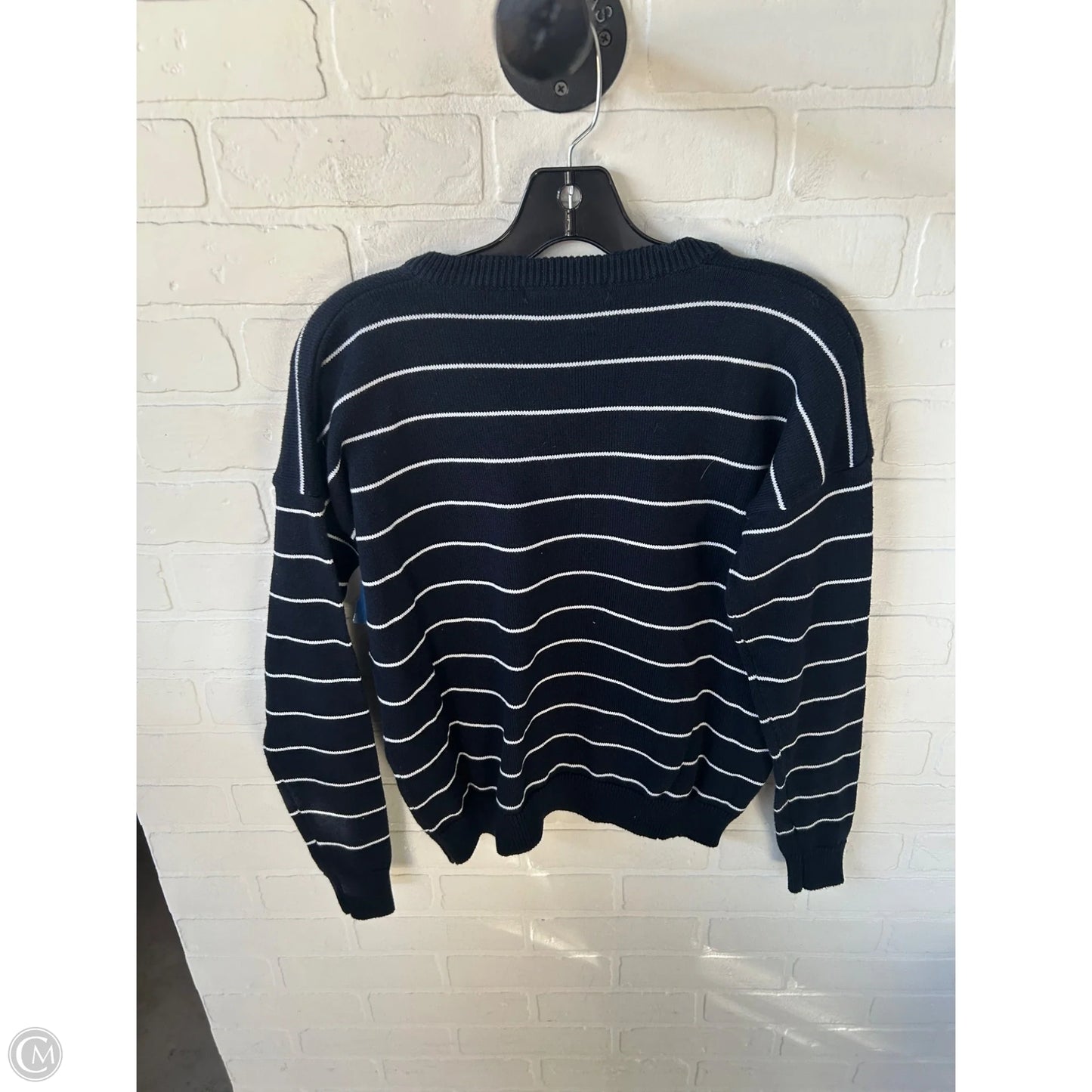 Sweater By Brandy Melville In Blue & White, Size: Osfm