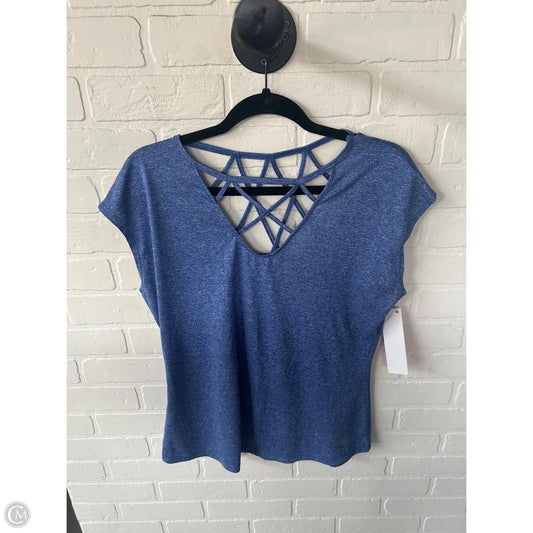 Athletic Top Short Sleeve By Marika In Blue, Size: M