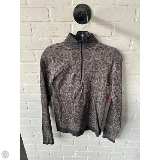 Athletic Top Long Sleeve Collar By Varley In Snakeskin Print, Size: S