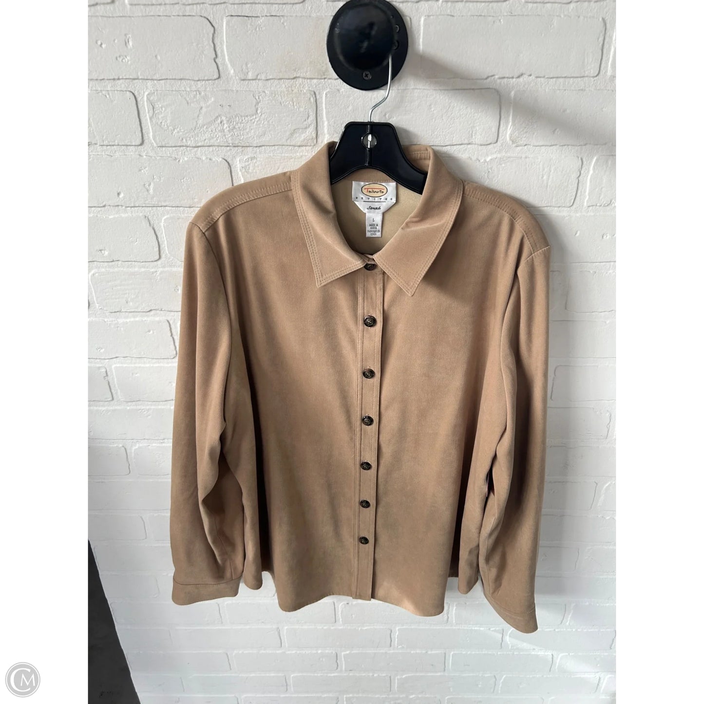 Top Long Sleeve By Talbots In Brown, Size: L