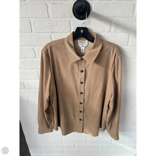 Top Long Sleeve By Talbots In Brown, Size: L