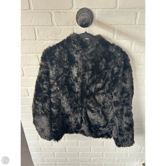 Jacket Faux Fur & Sherpa By Clothes Mentor In Black, Size: S