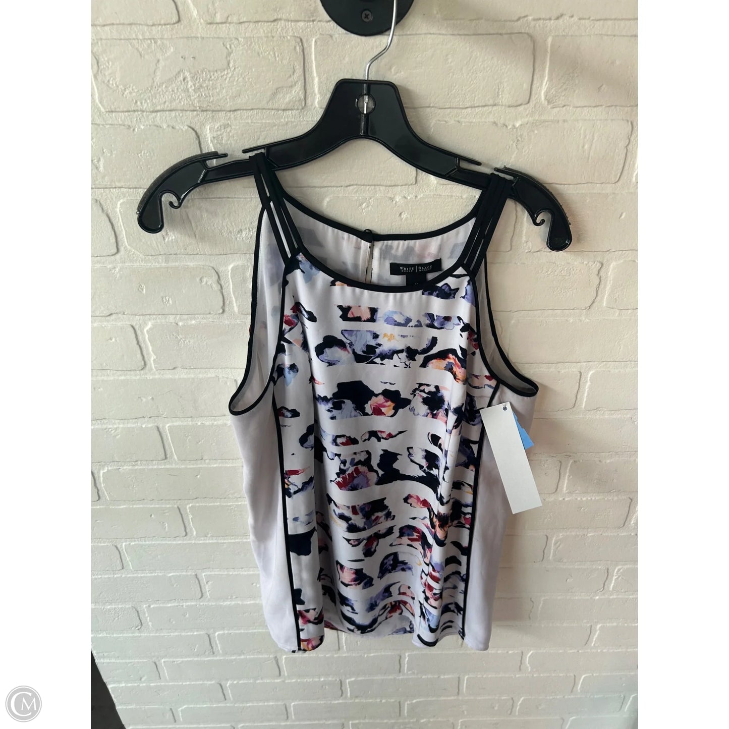 Blouse Sleeveless By White House Black Market In Blue & White, Size: M