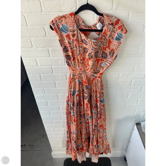 Dress Designer By Misa In Orange & White, Size: M