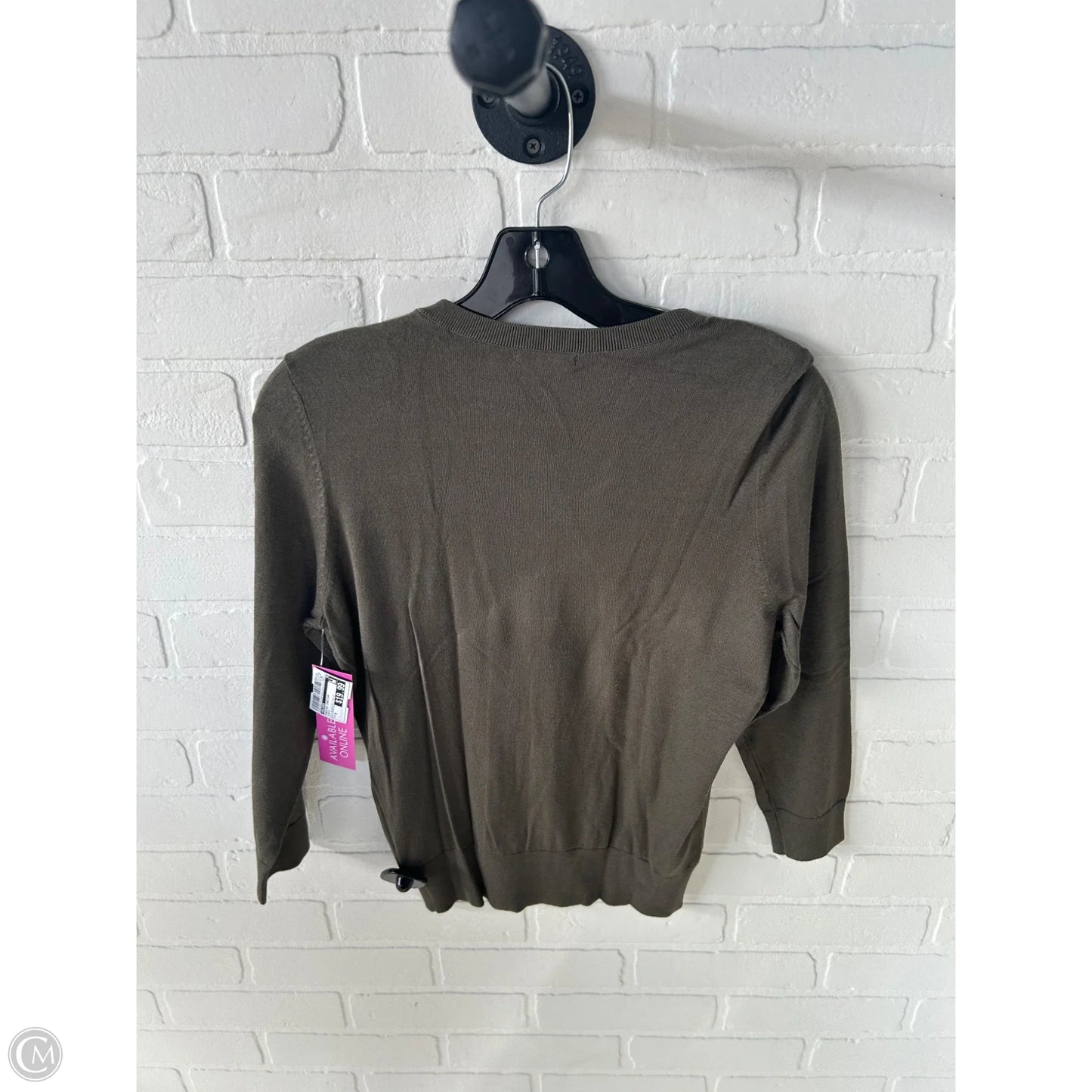 Sweater Cardigan By Halogen In Green, Size: M