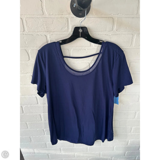 Athletic Top Short Sleeve By Old Navy In Navy, Size: Xl