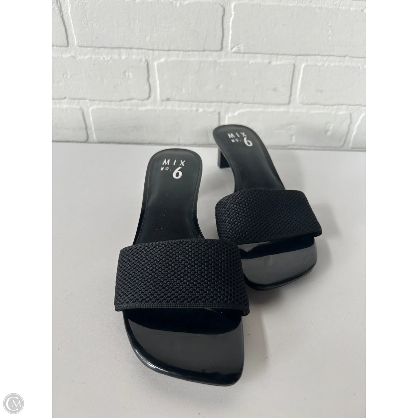 Sandals Heels Kitten By Mix No 6 In Black, Size: 6