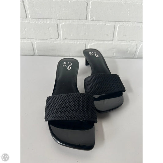 Sandals Heels Kitten By Mix No 6 In Black, Size: 6