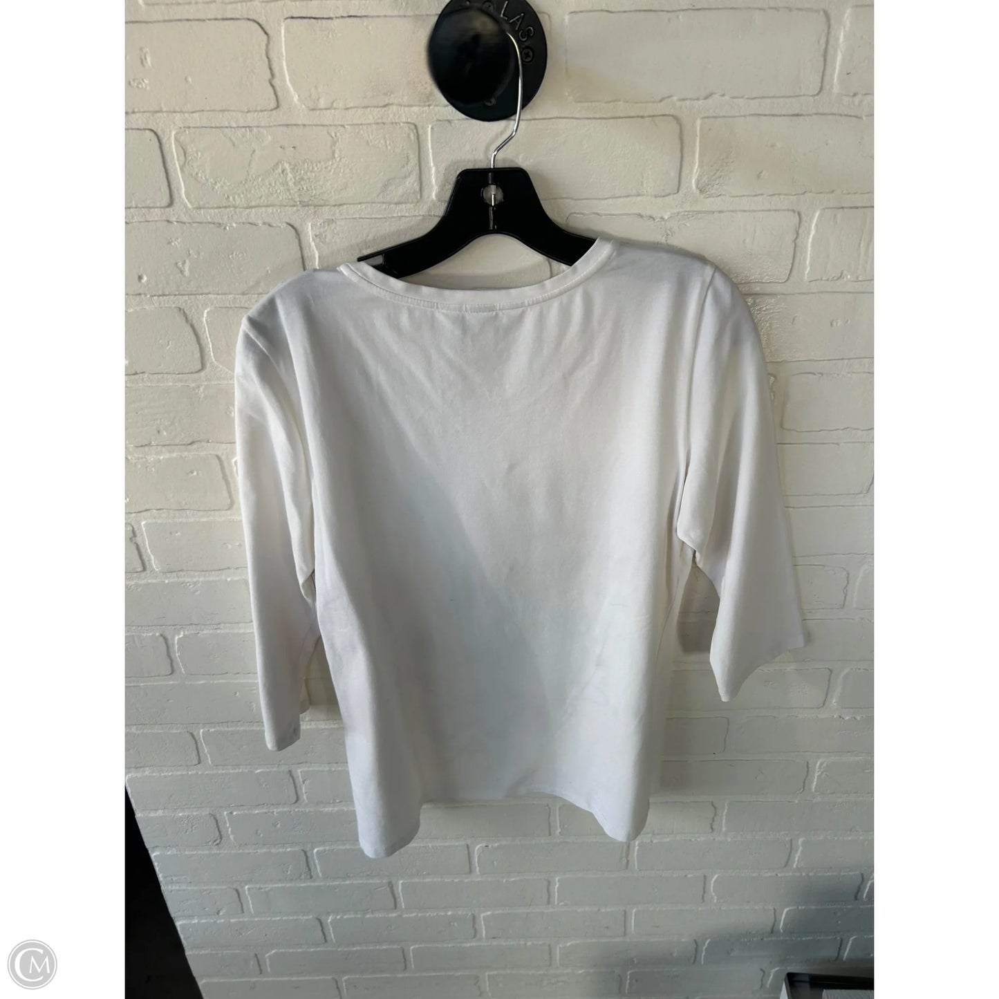 Top 3/4 Sleeve By Christopher And Banks In Red & White, Size: S