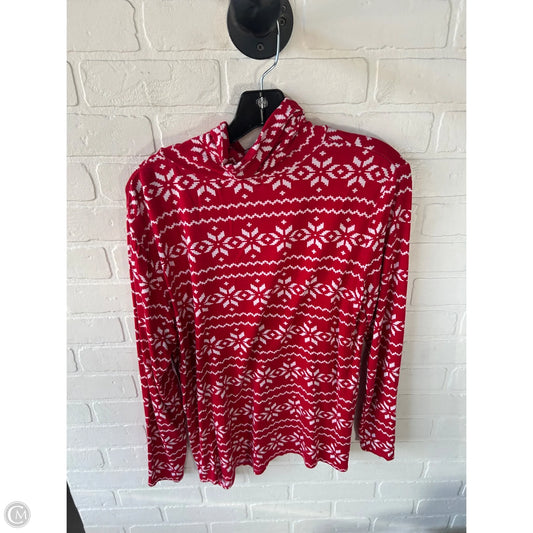 Top Long Sleeve Basic By United States Sweaters In Red & White, Size: L