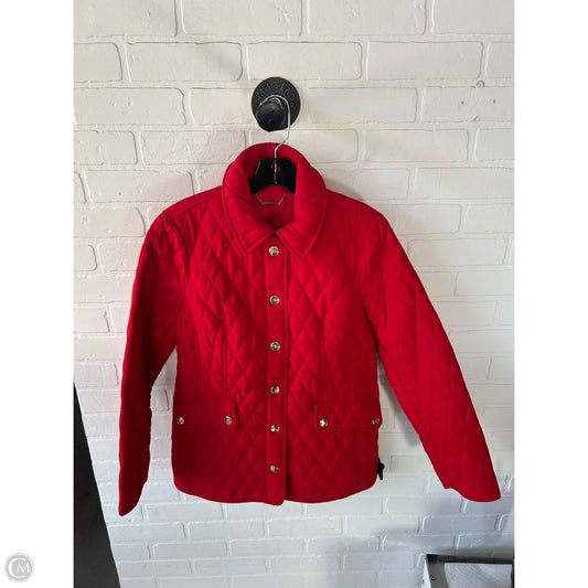 Jacket Puffer & Quilted By Chicos In Red, Size: S