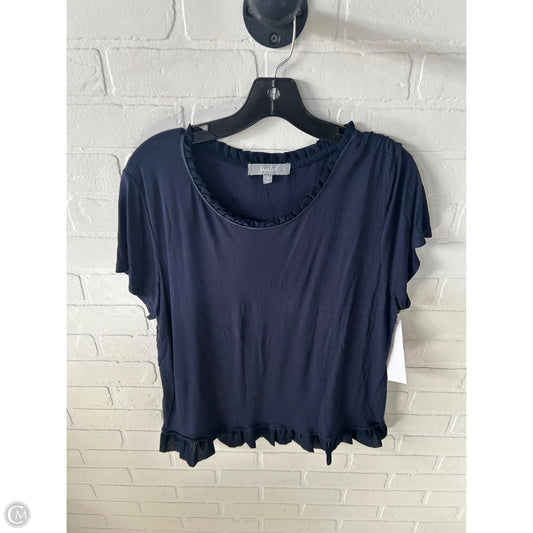Top Short Sleeve By Marled In Navy, Size: Xl