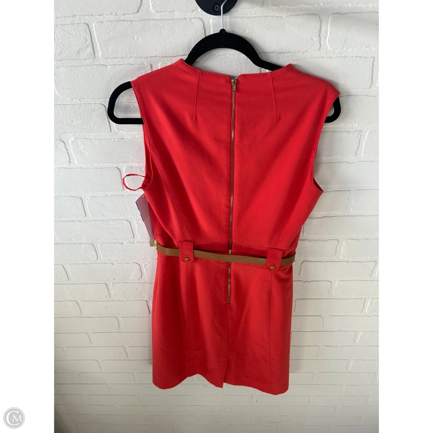 Dress Work By Tahari By Arthur Levine In Coral, Size: S