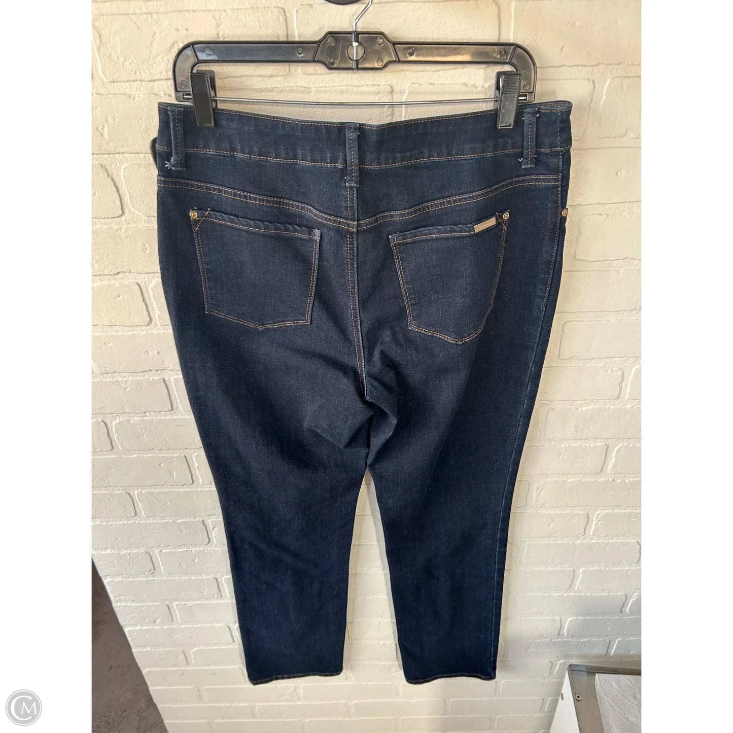 Jeans Straight By Chicos In Blue Denim, Size: 6p