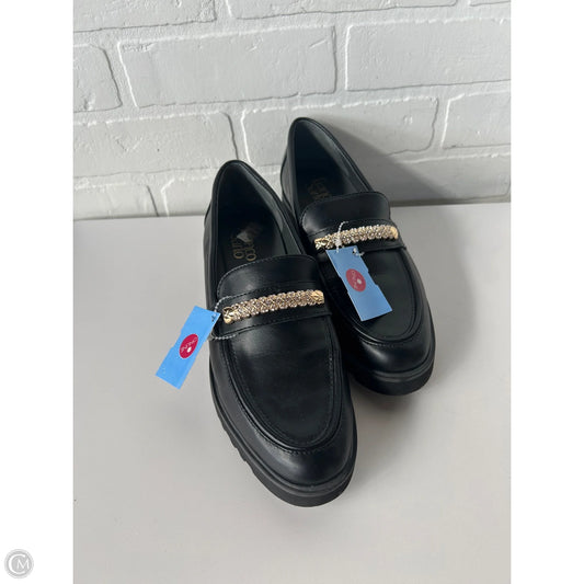 Shoes Flats By Franco Sarto In Black & Gold, Size: 8.5